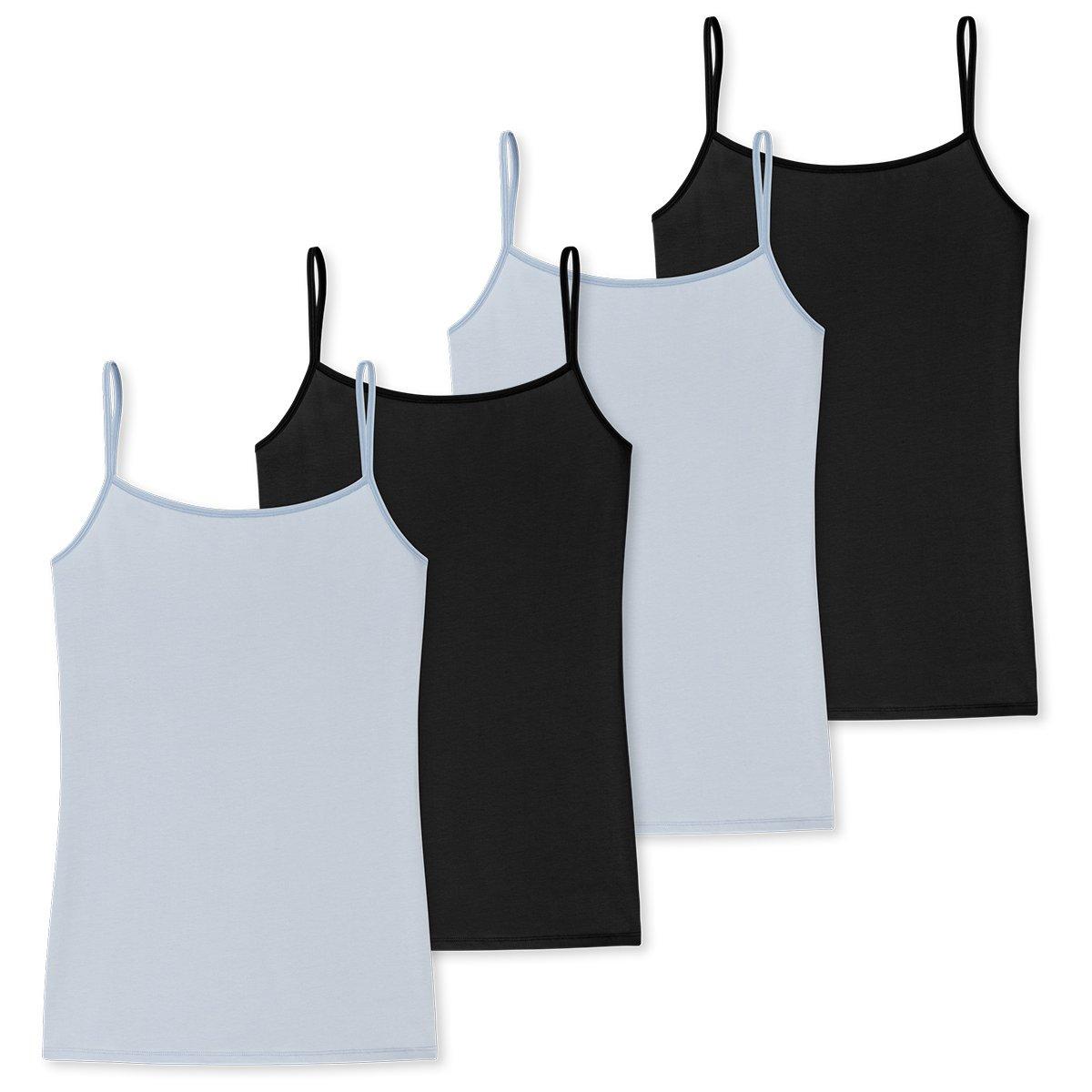 Image of 4er Pack 955 Organic Cotton - Spaghetti Top Damen Blau 4XL