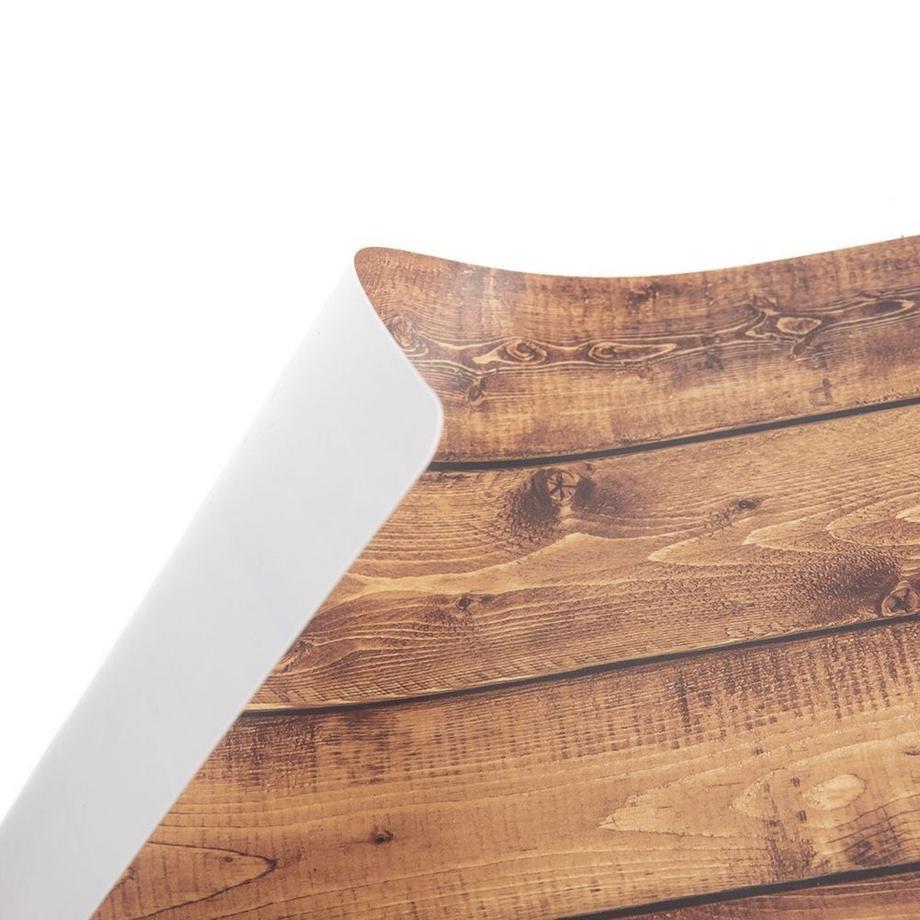 Orion  Tapis de cuisine rectangulaire en plastique imitation bois pour une table élégante 