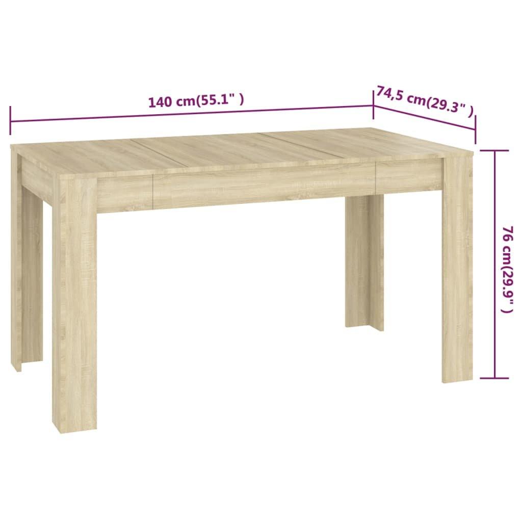 VidaXL Table de salle à manger bois d'ingénierie  