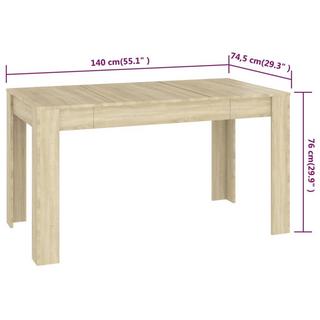 VidaXL Table de salle à manger bois d'ingénierie  