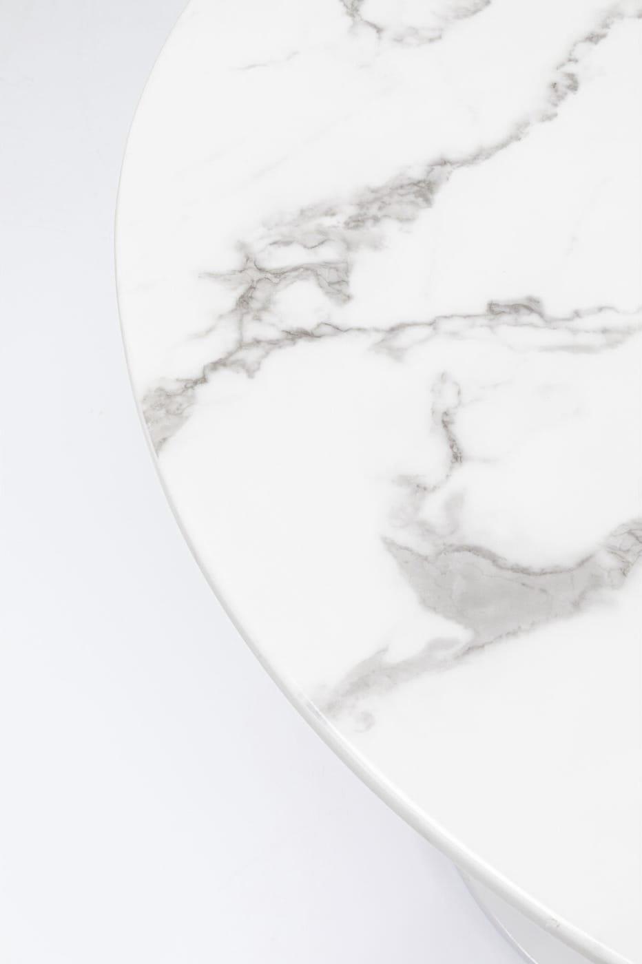 KARE Design Tisch Veneto Marmor weiss rund 110  