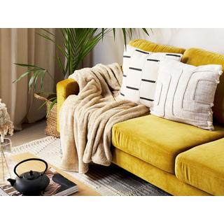 Beliani NAMDU Coperta Plaid Classica in Poliestere  