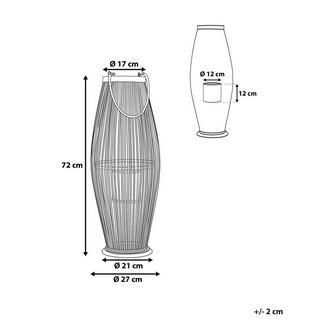 Beliani  Lanterna en Legno di bambù Rustico TAHITI 