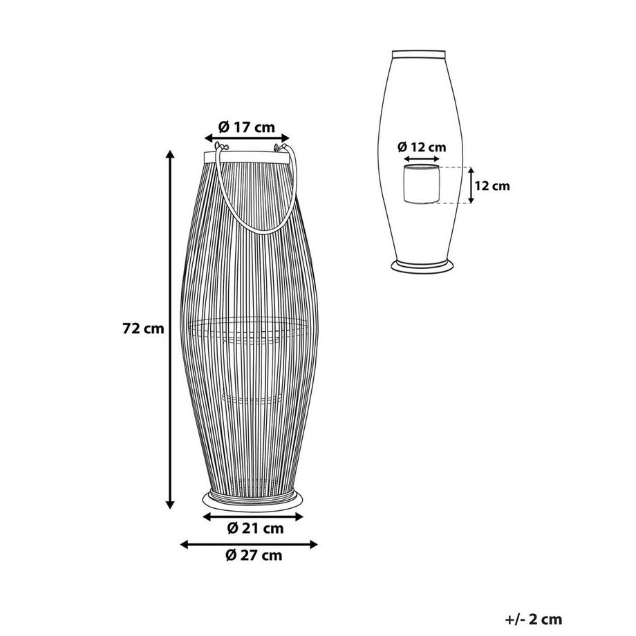 Beliani  Laterne aus Bambusholz Rustikal TAHITI 