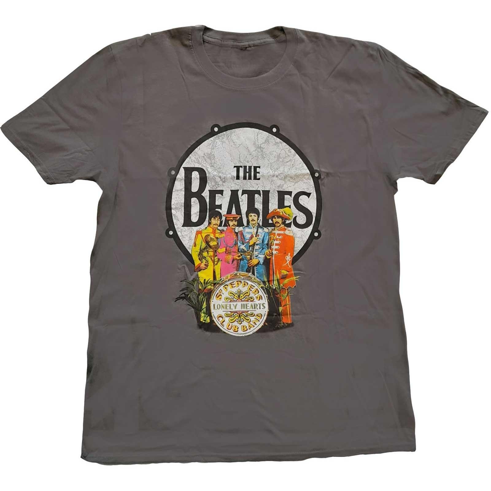 Image of Sgt Pepper Drum Tshirt Damen Grau XL