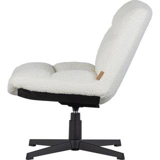 mutoni Fauteuil pivotant Vinny Bouclé blanc cassé  