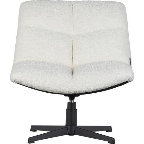 mutoni Fauteuil pivotant Vinny Bouclé blanc cassé  