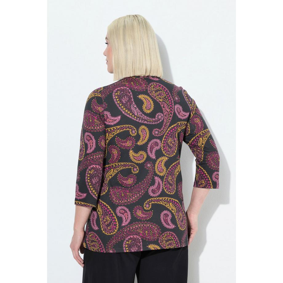 Ulla Popken A-Linie Rundhals Keyhole 3/4-Arm Shirt  