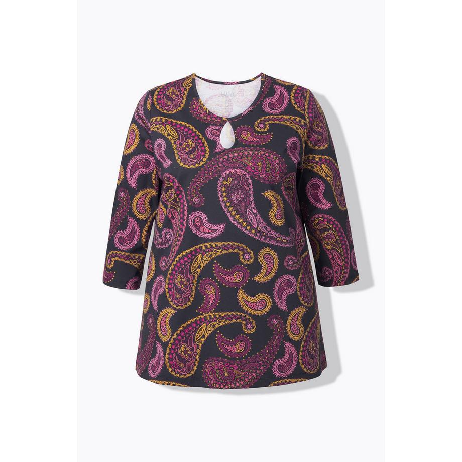 Ulla Popken A-Linie Rundhals Keyhole 3/4-Arm Shirt  