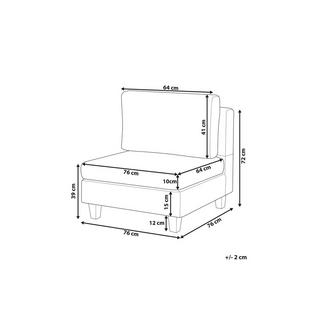 Beliani Modulo Poltrona en Poliestere Moderno UNSTAD  