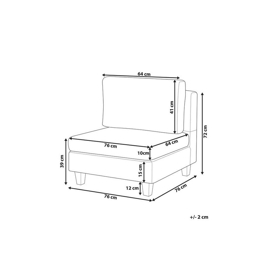 Beliani Module fauteuil en Tissu  UNSTAD  