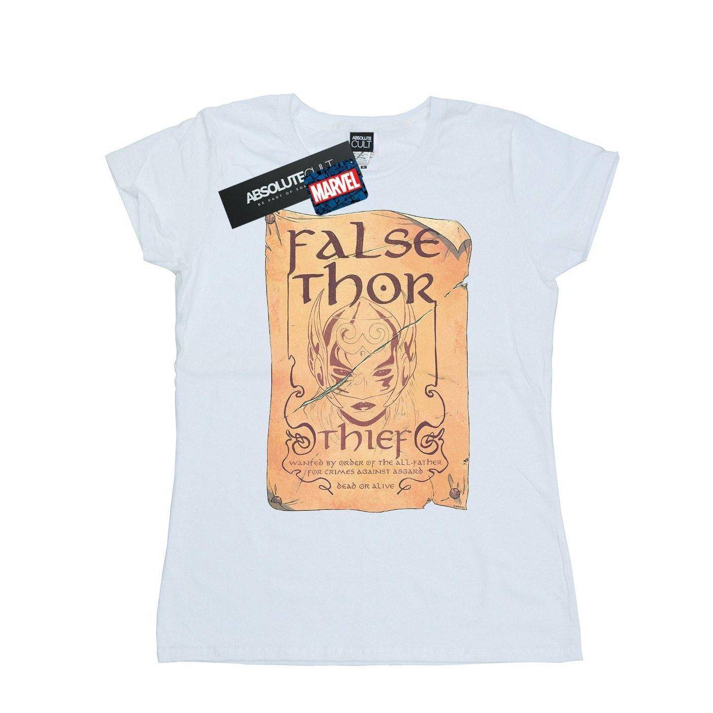 Image of The Mighty Thor False Thor Poster Tshirt Damen Weiss XXL