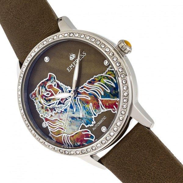 Empress  Empress Diana Orologio automatico con cinturino in pelle MOP inciso 