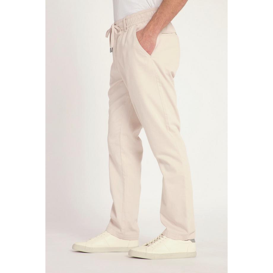JP1880 Leinenoptik Basic Fit Casual Hose mit Elastikbund  