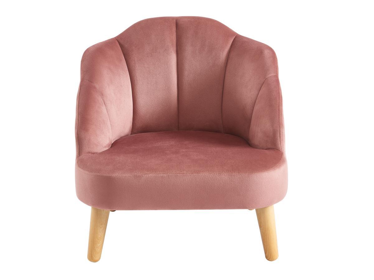 Vente-unique Fauteuil pour enfant en velours rose COBACA  