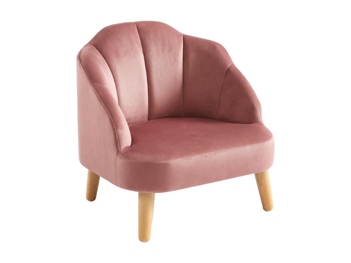 Vente-unique Fauteuil pour enfant en velours rose COBACA  