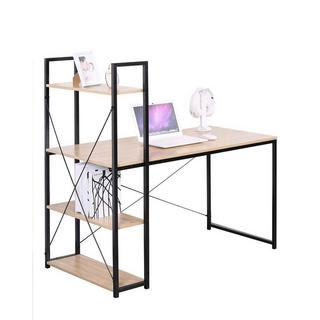 Calicosy Schreibtisch L120cm mit 4 Regalen im Industrial-Stil  