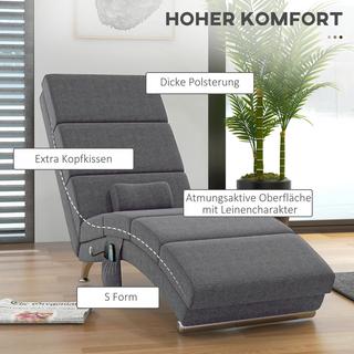 HOMCOM  Chaise longue de relaxation 