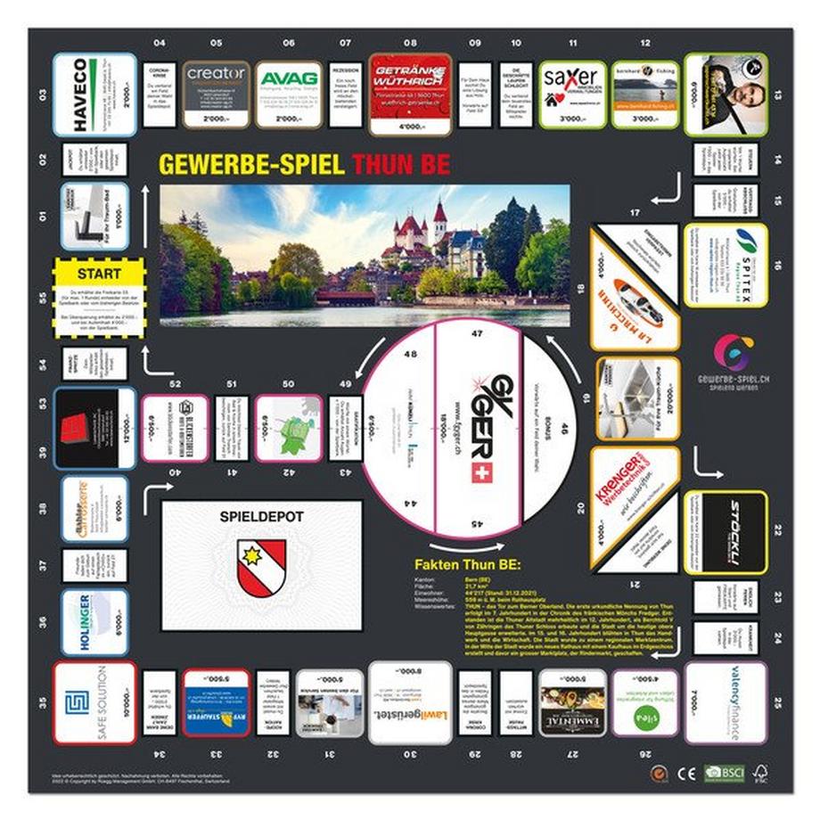 GEWERBE-SPIEL  Brettspiel THUN BE (Deutsch) 