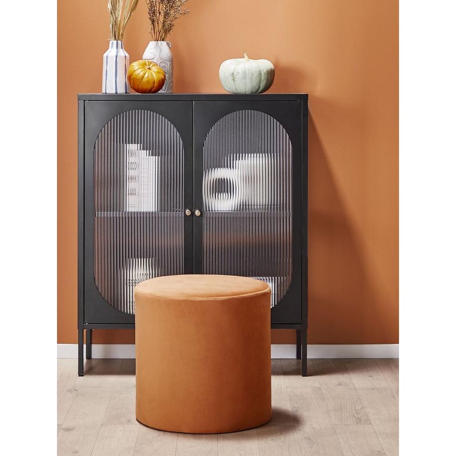 Beliani Pouf en Velours Moderne LOVETT  