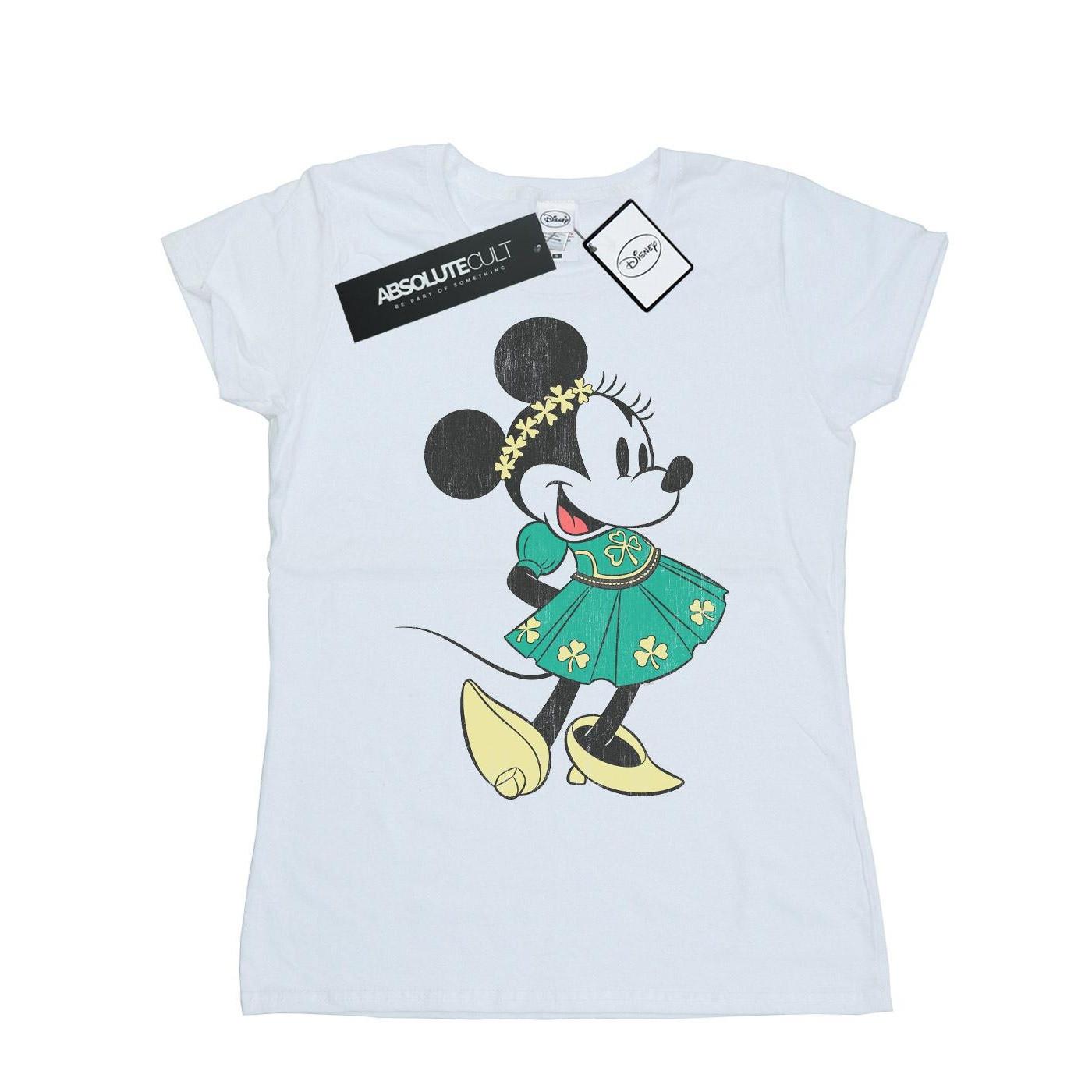 Image of Minnie Mouse St Patrick's Day Costume Tshirt Damen Weiss S