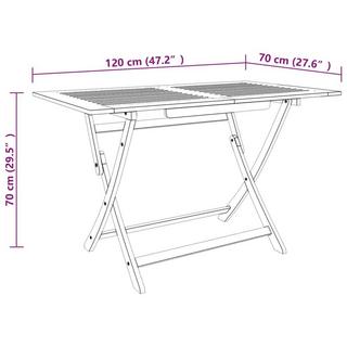 VidaXL Table de jardin bois  