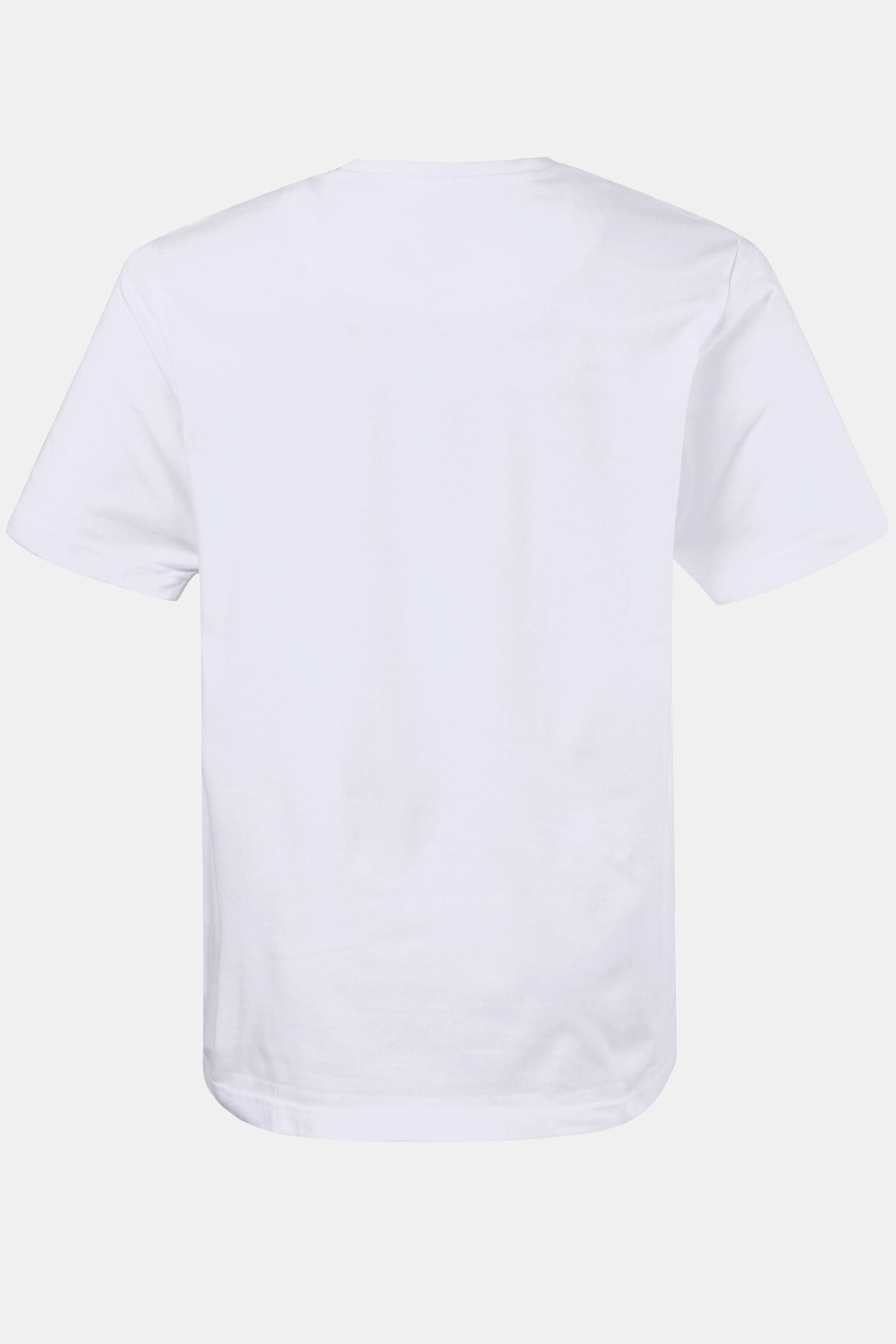 JP1880  T-shirt basic con scollo a V bianco neve 