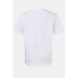 JP1880  T-shirt basic con scollo a V bianco neve 