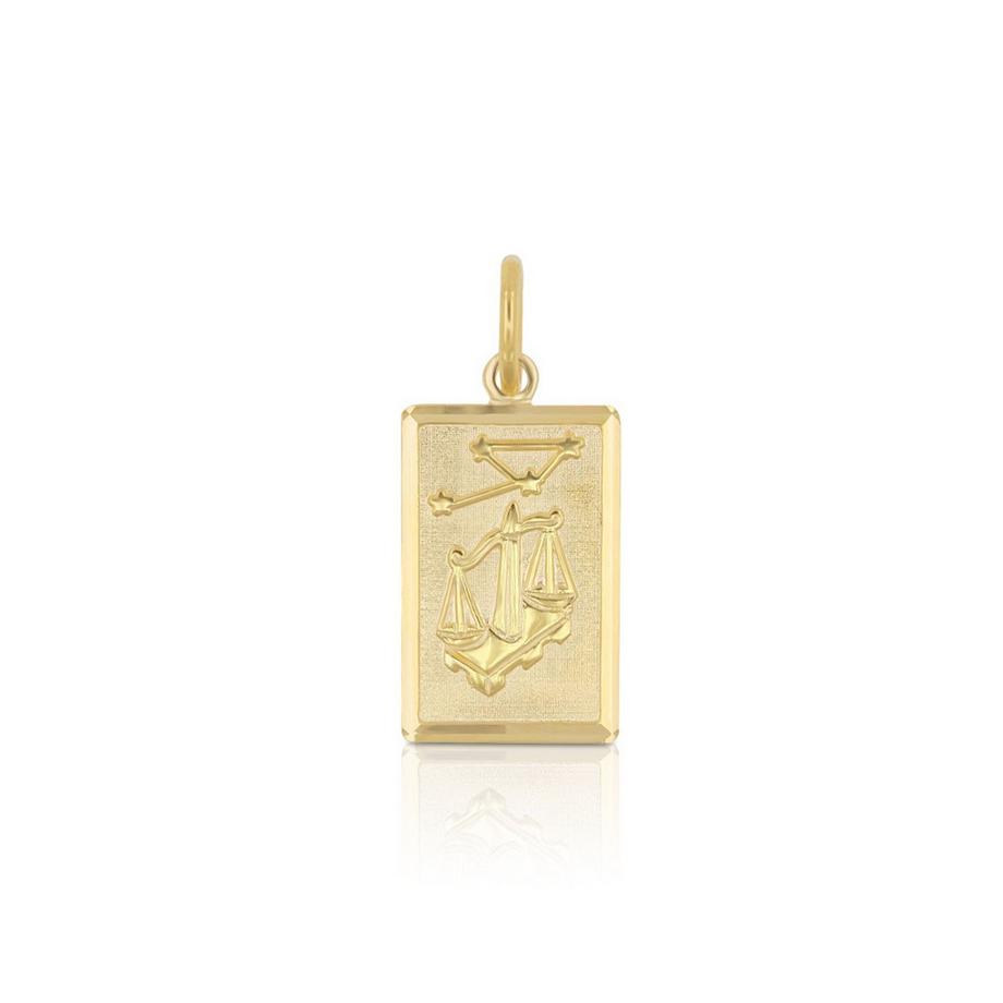 Pendentif signe du zodiaque échelle or jaune 750, 20x9mm