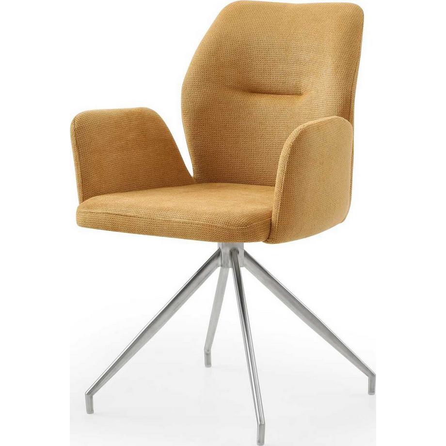 Poltrona con funzione girevole giallo