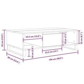 VidaXL Table basse bois d'ingénierie  