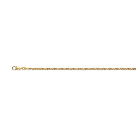 MUAU Schmuck  Collier Zopf Gelbgold 750, 2.1mm, 40cm 