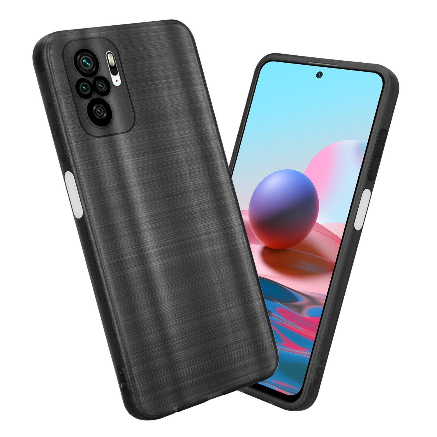 Cadorabo  Housse compatible avec Xiaomi RedMi NOTE 10 4G / RedMi NOTE 11 4G - Coque de protection en silicone TPU flexible au design brossé 