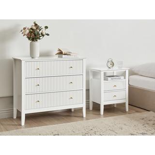 Beliani Commode à 3 tiroirs en MDF Rétro ASSISI  