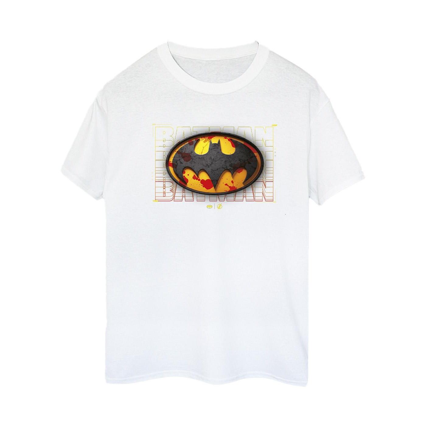Image of The Flash Batman Red Splatter Tshirt Damen Weiss 5XL