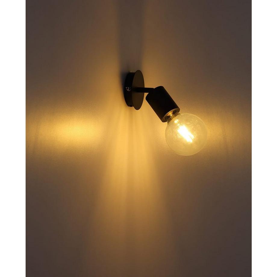 mutoni Spot Hermine métal noir 1xE27  