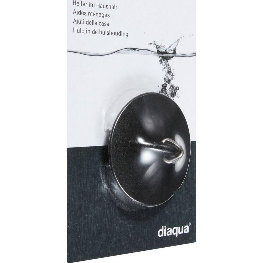 diaqua Bouchon pour évier universel noir  