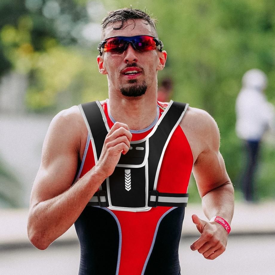 Avizar Gilet Riflettente Porta-telefono Nero  