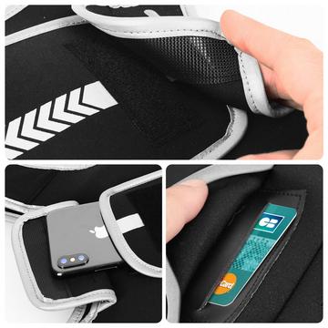 Gilet Riflettente Porta-telefono Nero