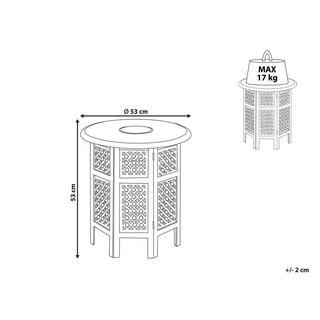 Beliani Table d'appoint en Manguier Rétro KUMALI  