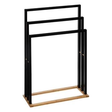 Appendi asciugamani - bambù - nero