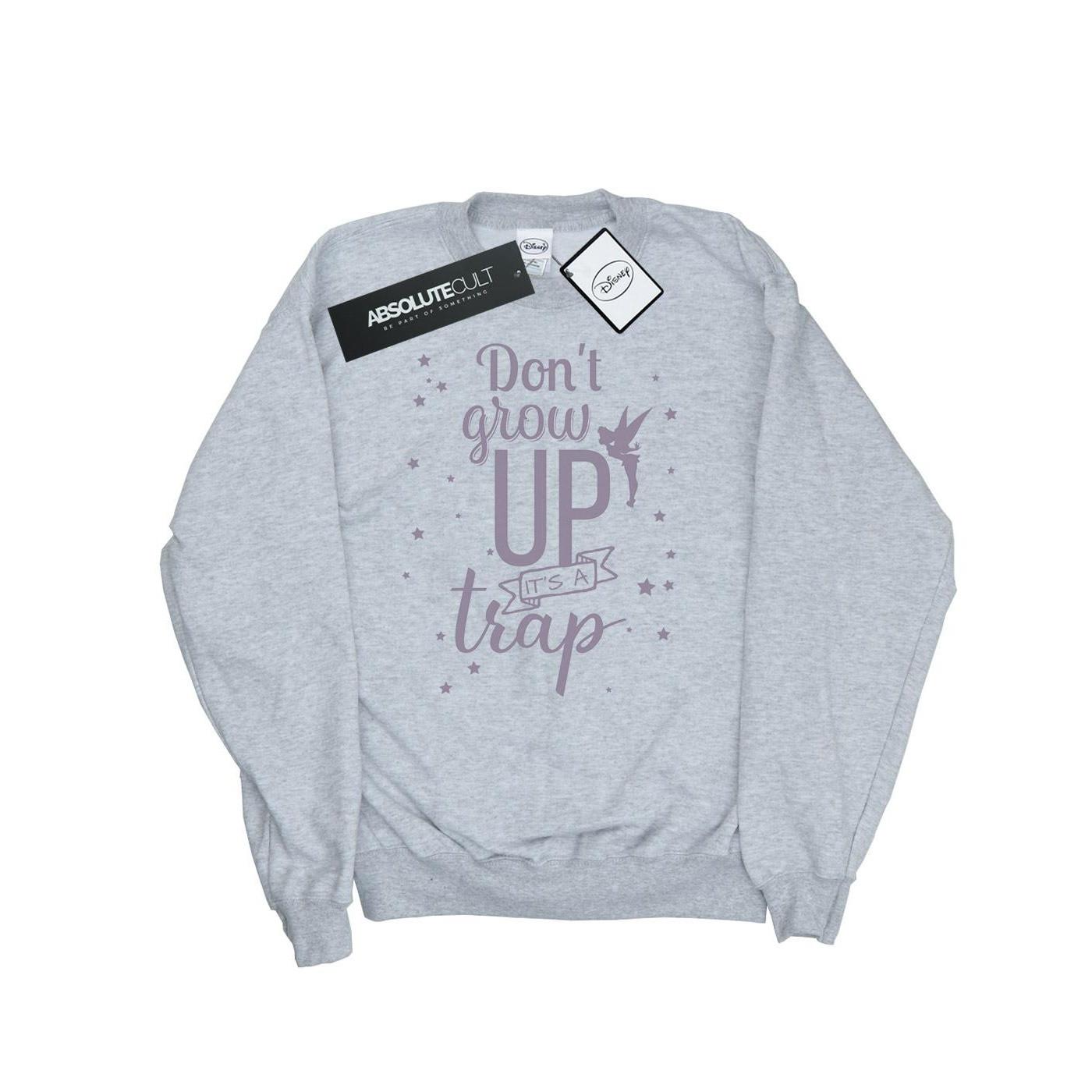 Image of Tinker Bell Don't Grow Up Sweatshirt Damen Grau S