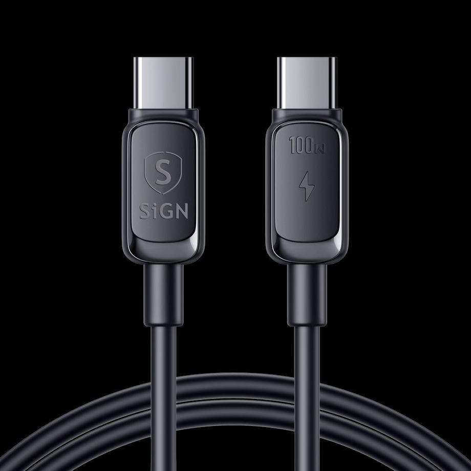 USB-C-zu-USB-C-Kabel 100 W, 2 m – Schwarz