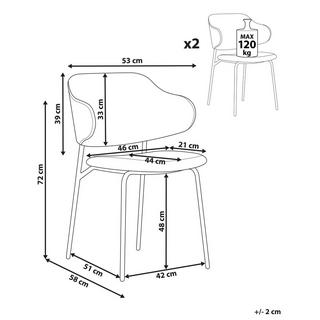 Beliani Chaise de salle à manger en Polyester Moderne KENAI  