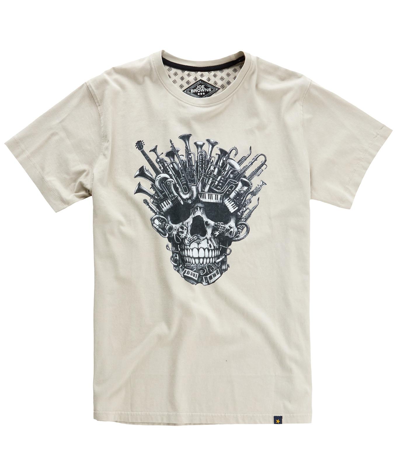 Joe Browns  Musik-Totenkopf Grafik-T-Shirt 