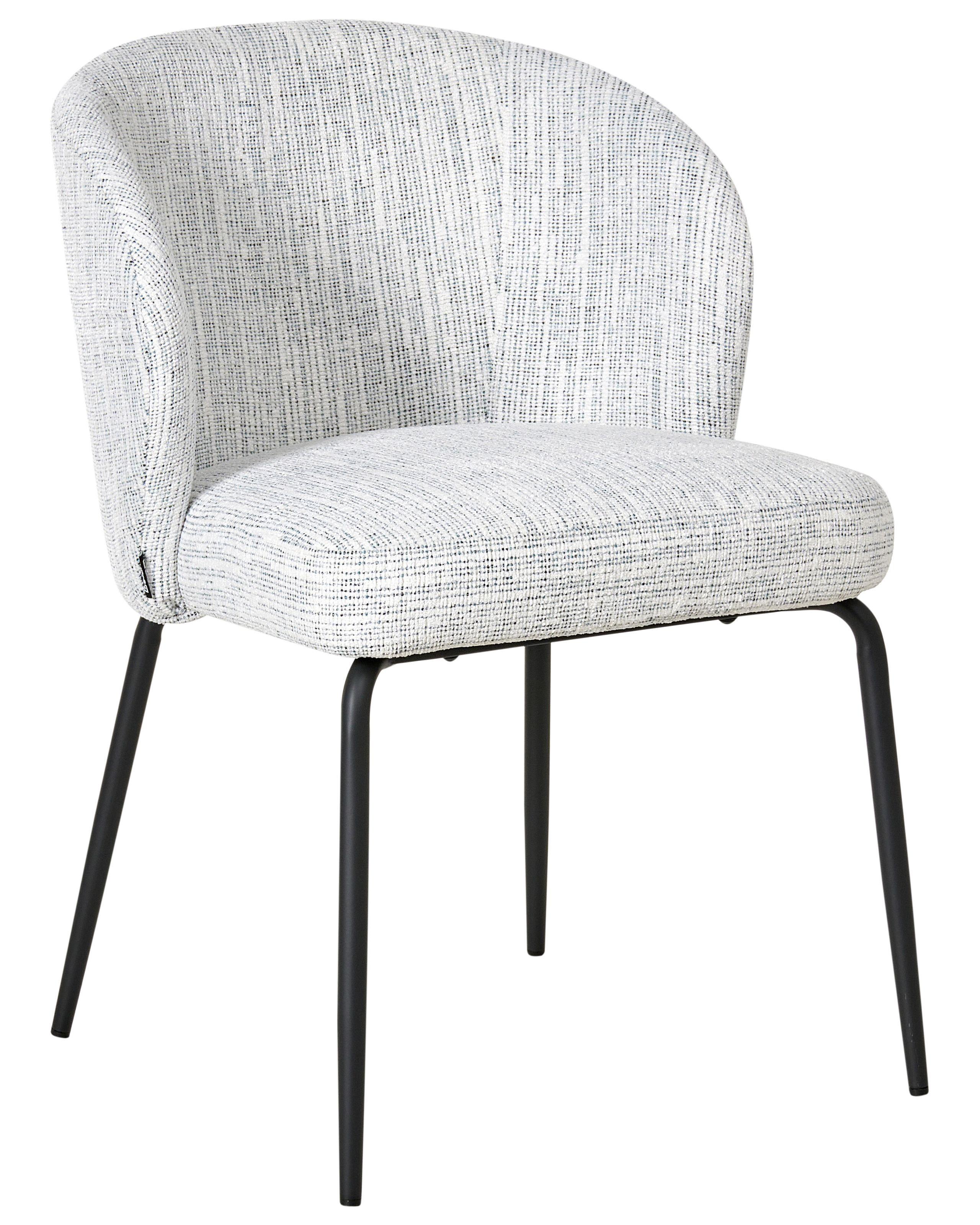 Beliani Lot de 2 chaises de salle à manger en Tissu Moderne ZANA  