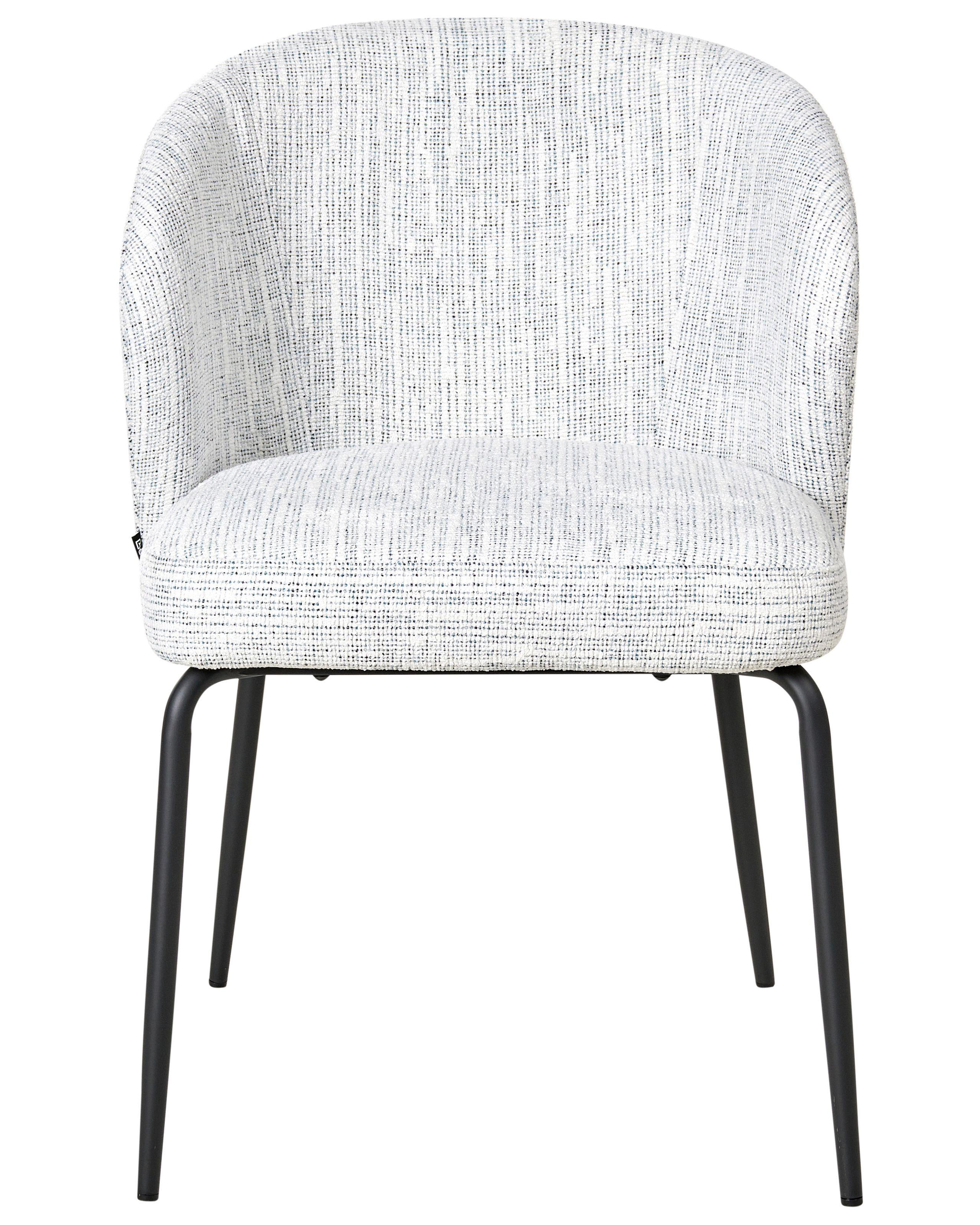 Beliani Lot de 2 chaises de salle à manger en Tissu Moderne ZANA  