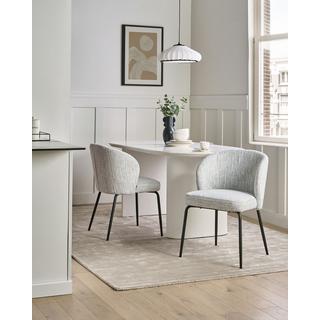 Beliani Lot de 2 chaises de salle à manger en Tissu Moderne ZANA  