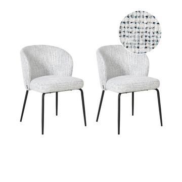 Lot de 2 chaises de salle à manger en Tissu Moderne ZANA