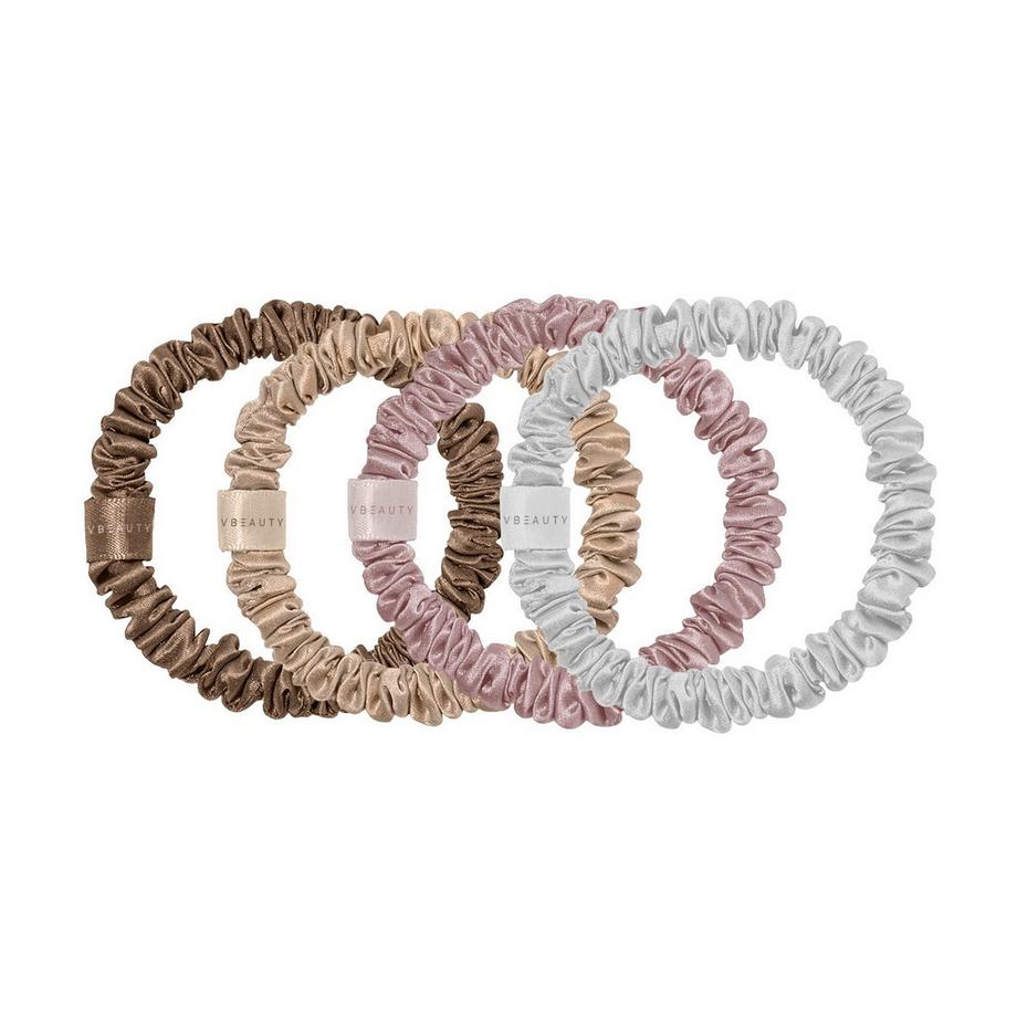VBEAUTY Set di scrunchie sottili in seta